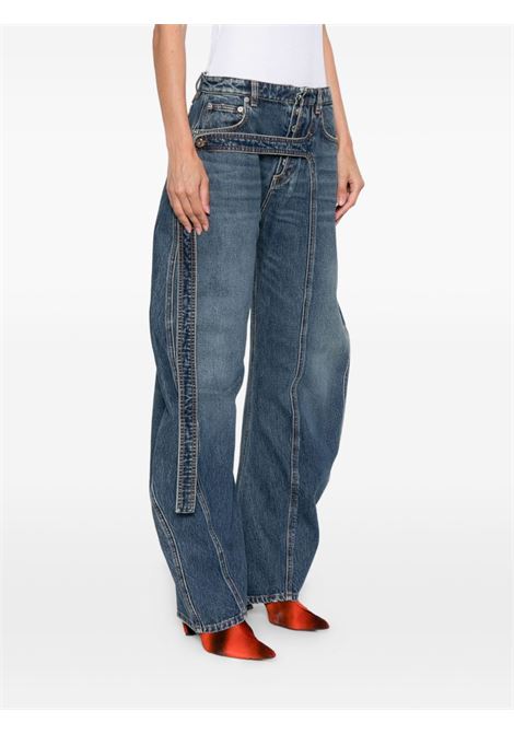 jeans denim strap donna blu JEAN PAUL GAULTIER | 25/03-W-TR009-D02457